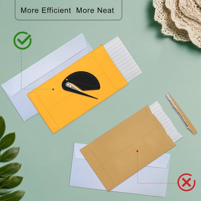 ZONICE 3 Pack Letter Opener Envelope Slitter – Envelope Opener with Safety Concealed Sharp Blade Neatly Opened Without Damage.Mail Opener for Women Men,Office Worker,Graduate Students,Home,Office,Postal - Image 5